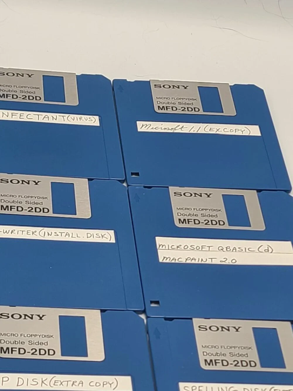 Lot of 22 Sony 3.5” Floppy Micro Floppydisk Double Sided 6 MFD-2HD 16 MFD-2DD